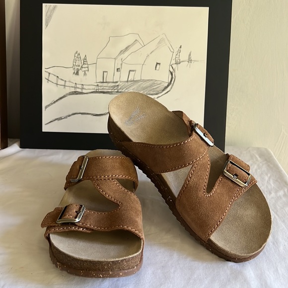 Dansko Shoes - New Dansko Dayna Strappy Slide Sandal In Tan Suede Women`s Size 9